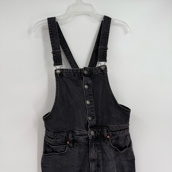 Free People/ We The Free Women's Black Shelby Button-Up Denim Overalls Size 30 - Picture 8 of 14